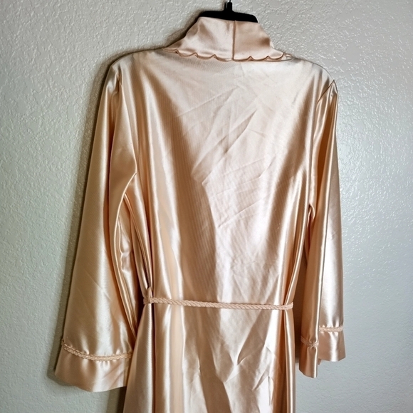 Vintage miss Elaine 60/70 Union satin long robe with nightgown sz M - Picture 9 of 15